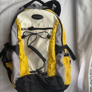 Eddie Bauer Cream and Yellow Men's Backpack